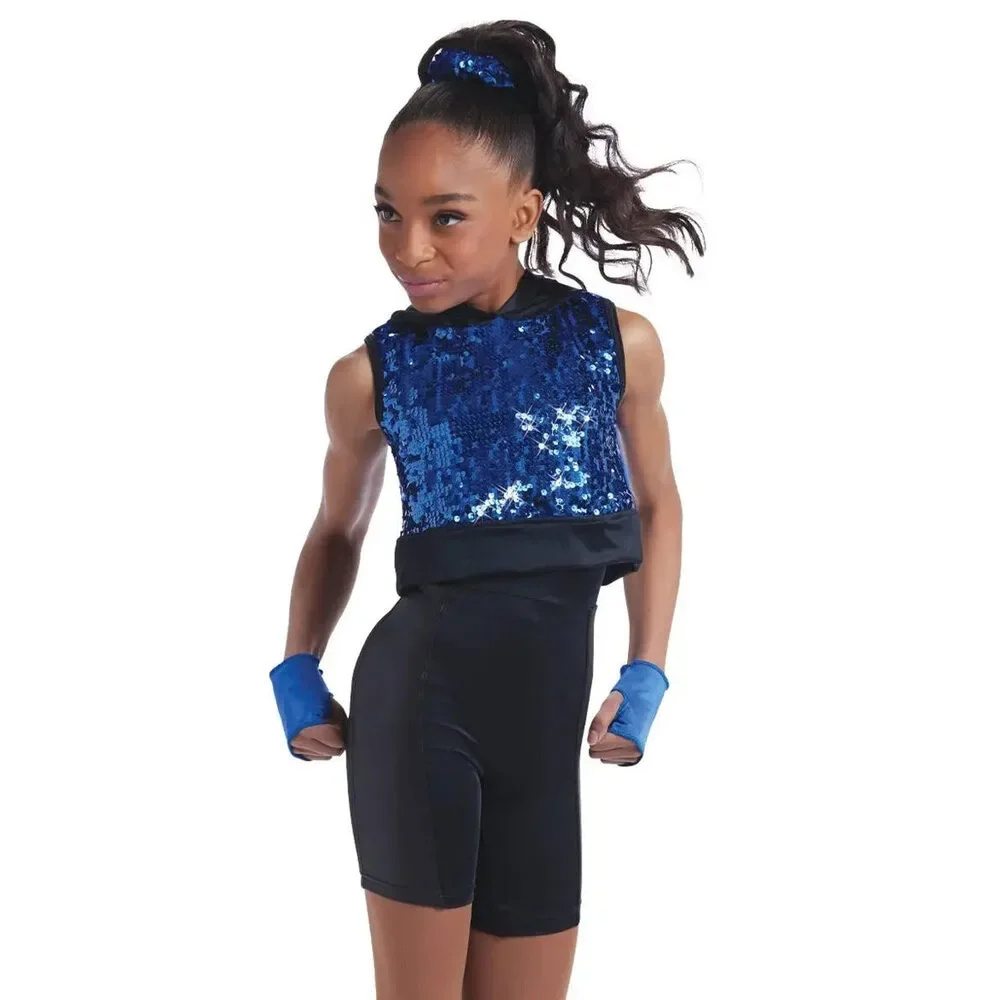 Pre-Owned Dance Costume Hoodie Weissman 15473 Medium Child Royal Blue Hip Hop J